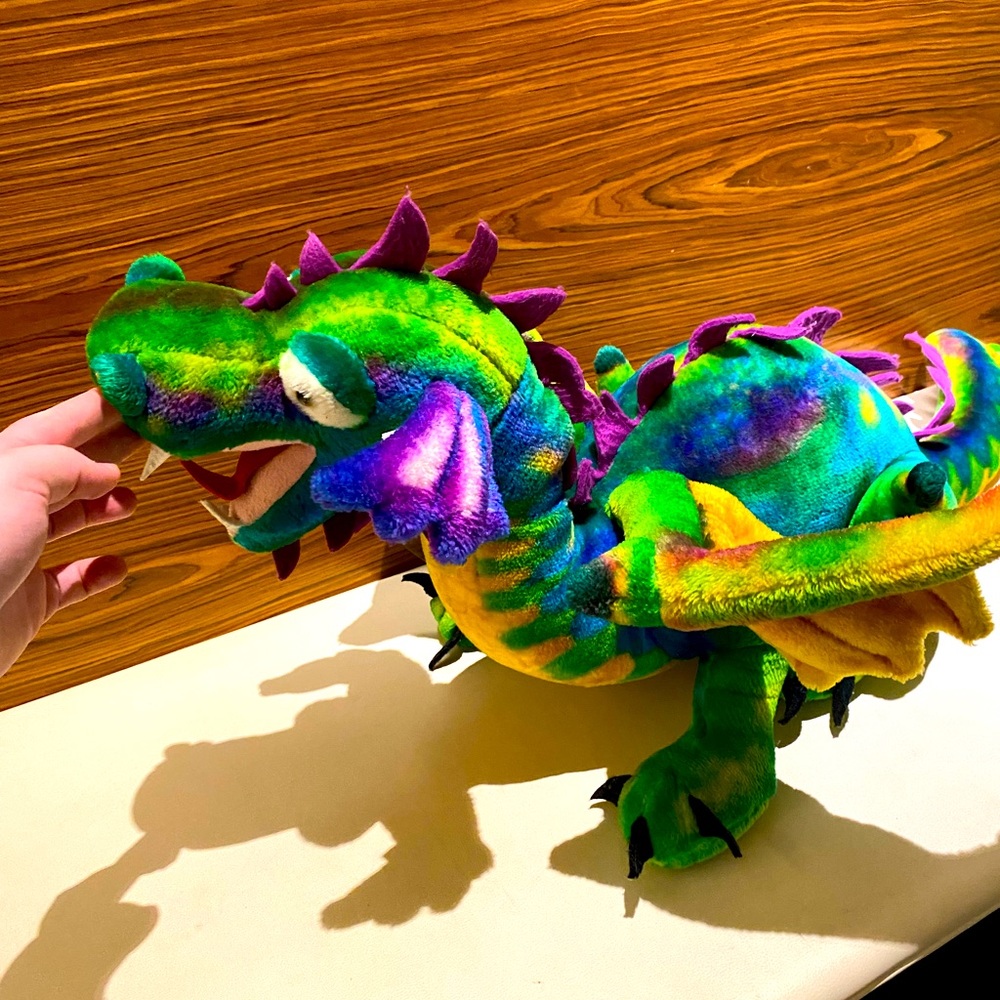 Jumbo Dragon Plush Large Stuffed Animal Toy Melissa & Doug Green 44 Inch